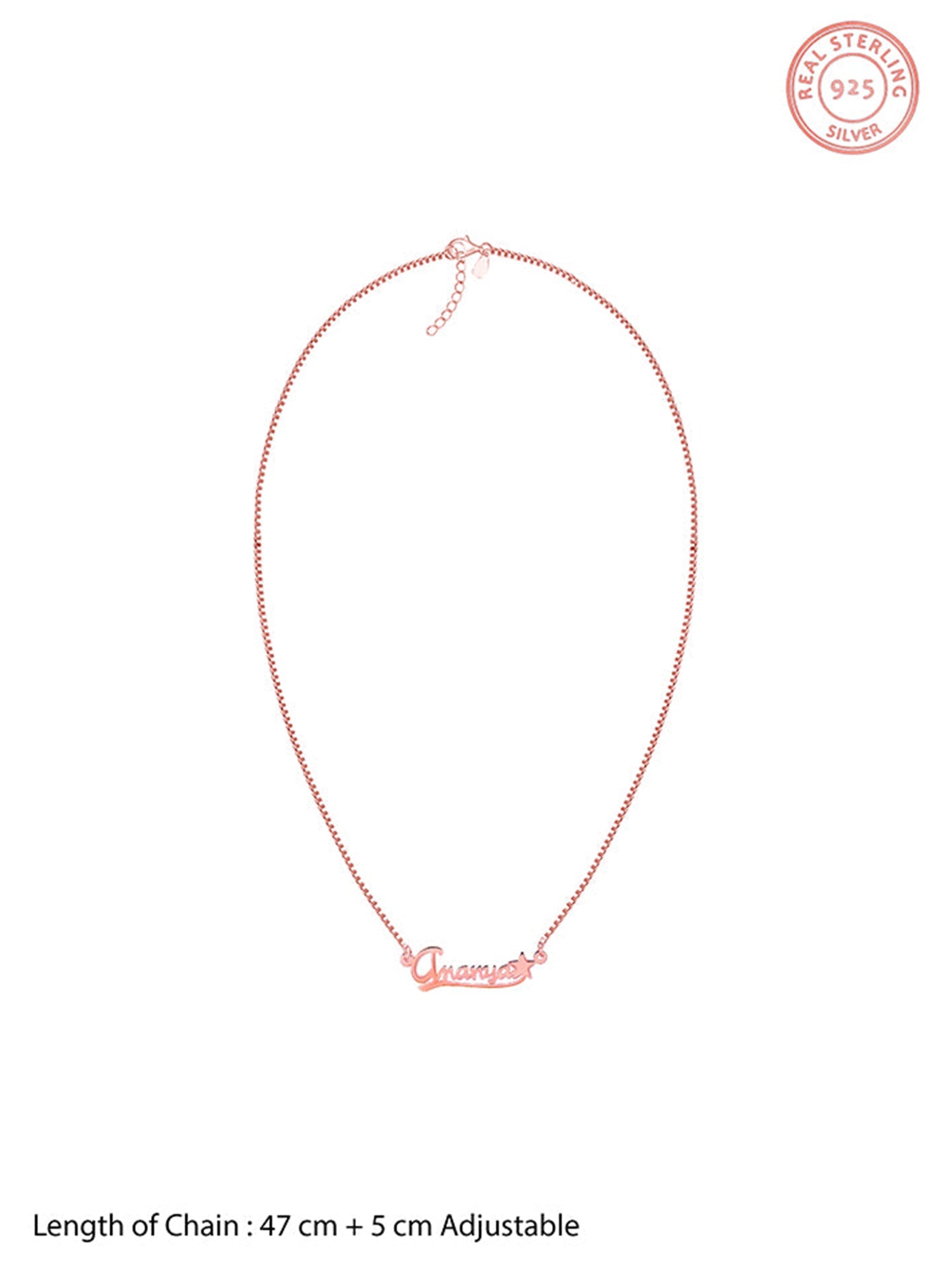 Rose Gold Personalised Star Necklace