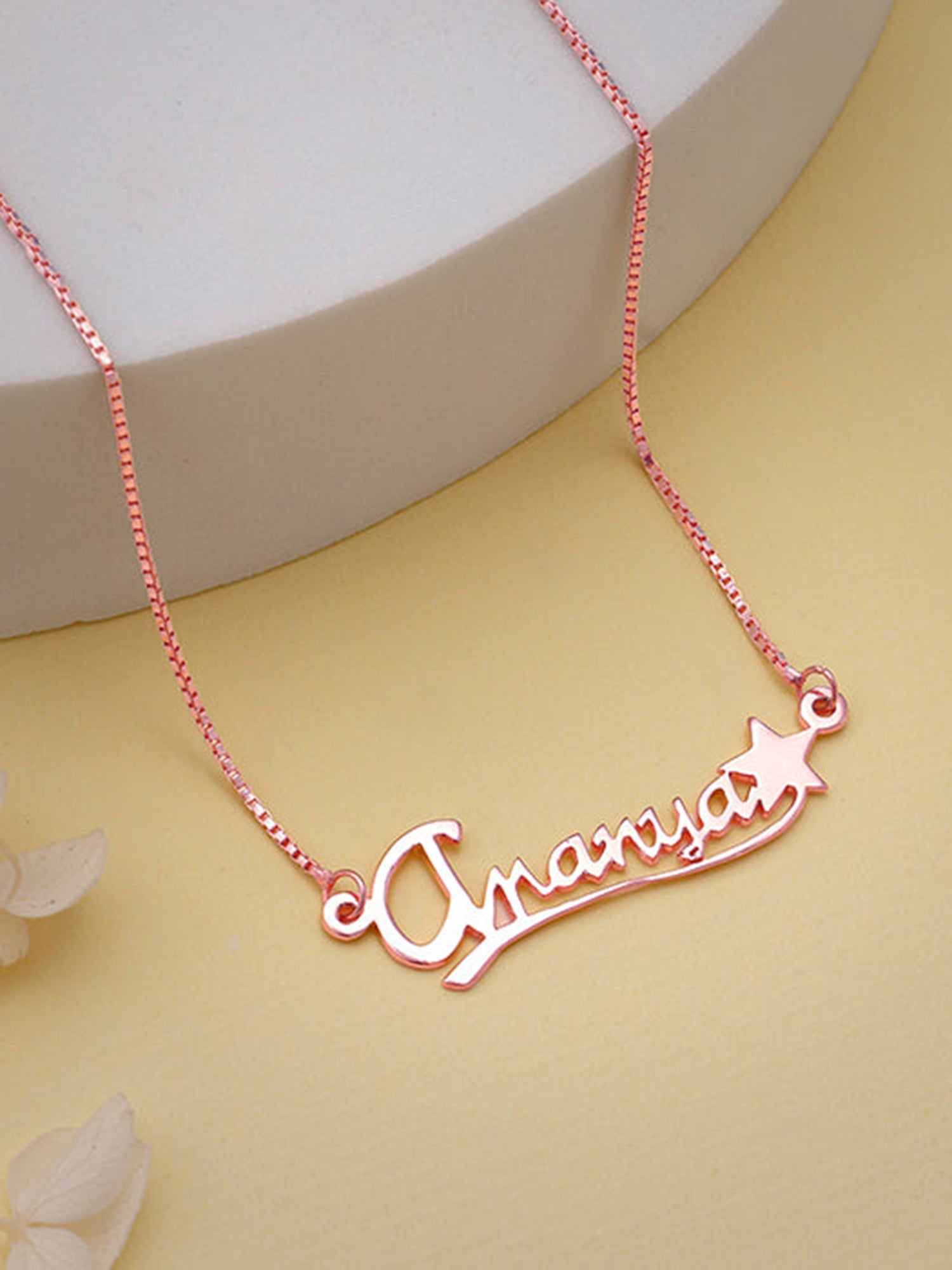 Rose Gold Personalised Star Necklace