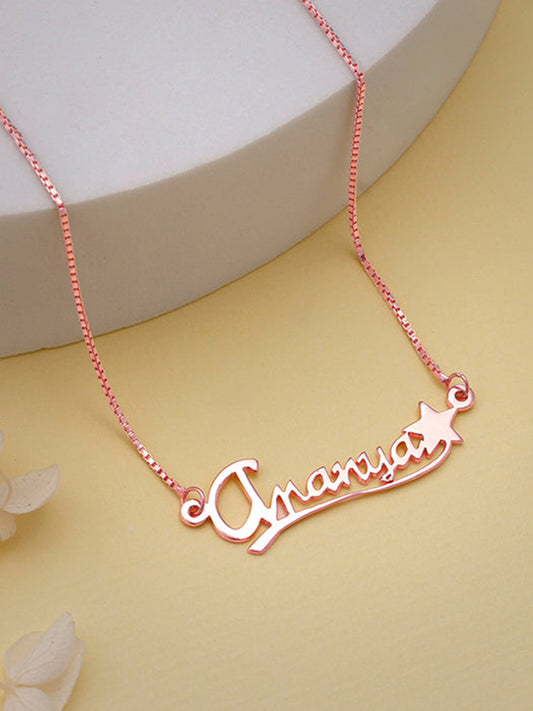 Rose Gold Personalised Star Necklace