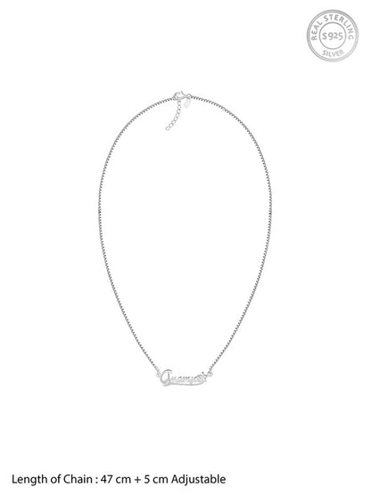 Silver Personalised Star Necklace