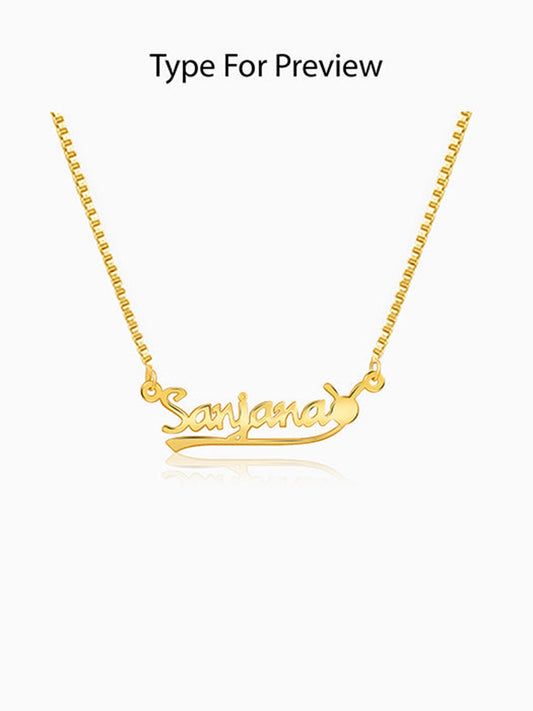Golden Personalised Bunny Necklace
