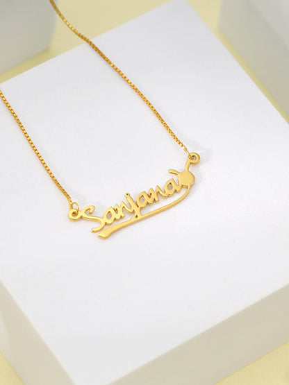 Golden Personalised Bunny Necklace
