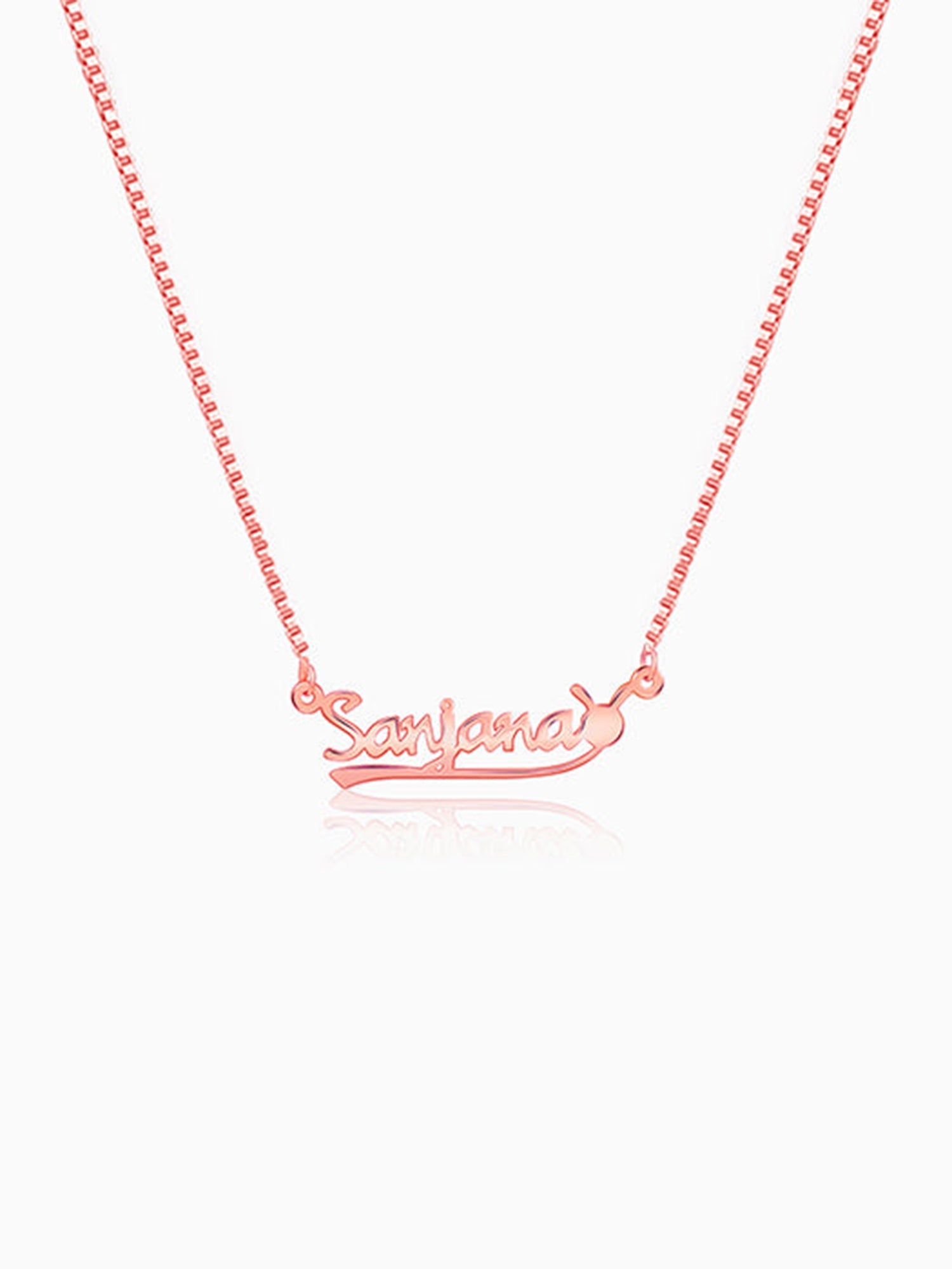 Rose Gold Personalised Bunny Necklace
