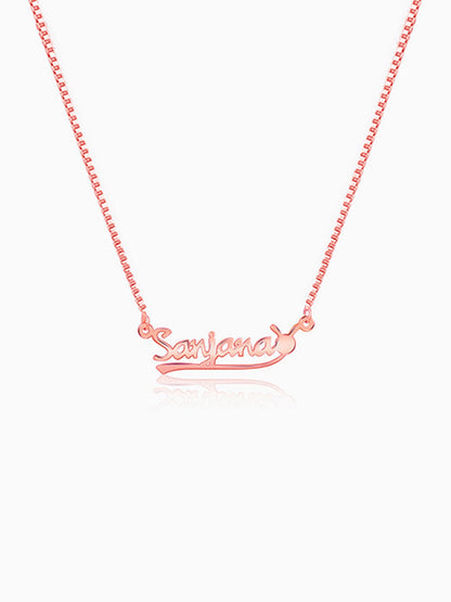 Rose Gold Personalised Bunny Necklace