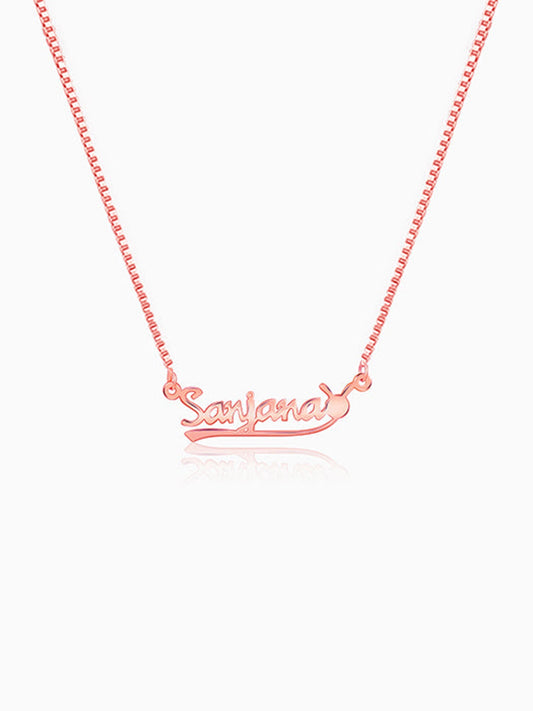 Rose Gold Personalised Bunny Necklace