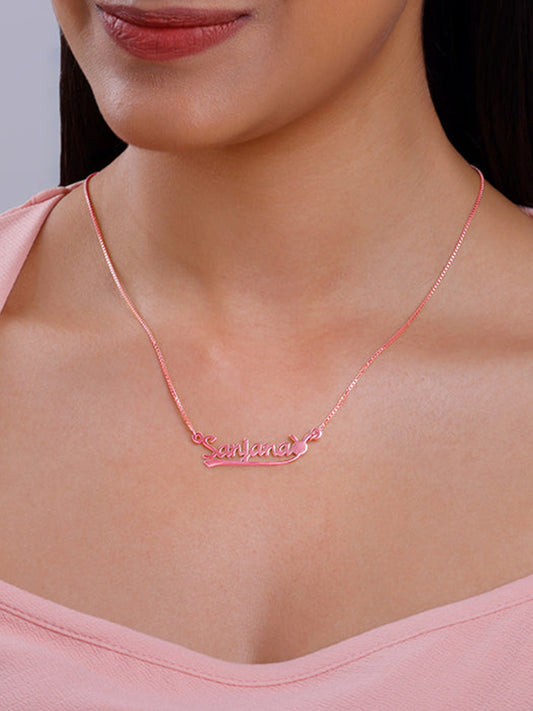 Rose Gold Personalised Bunny Necklace