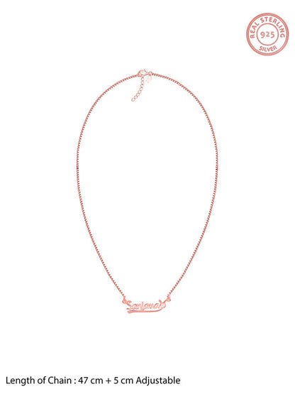 Rose Gold Personalised Bunny Necklace