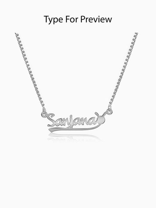 Silver Personalised Bunny Necklace