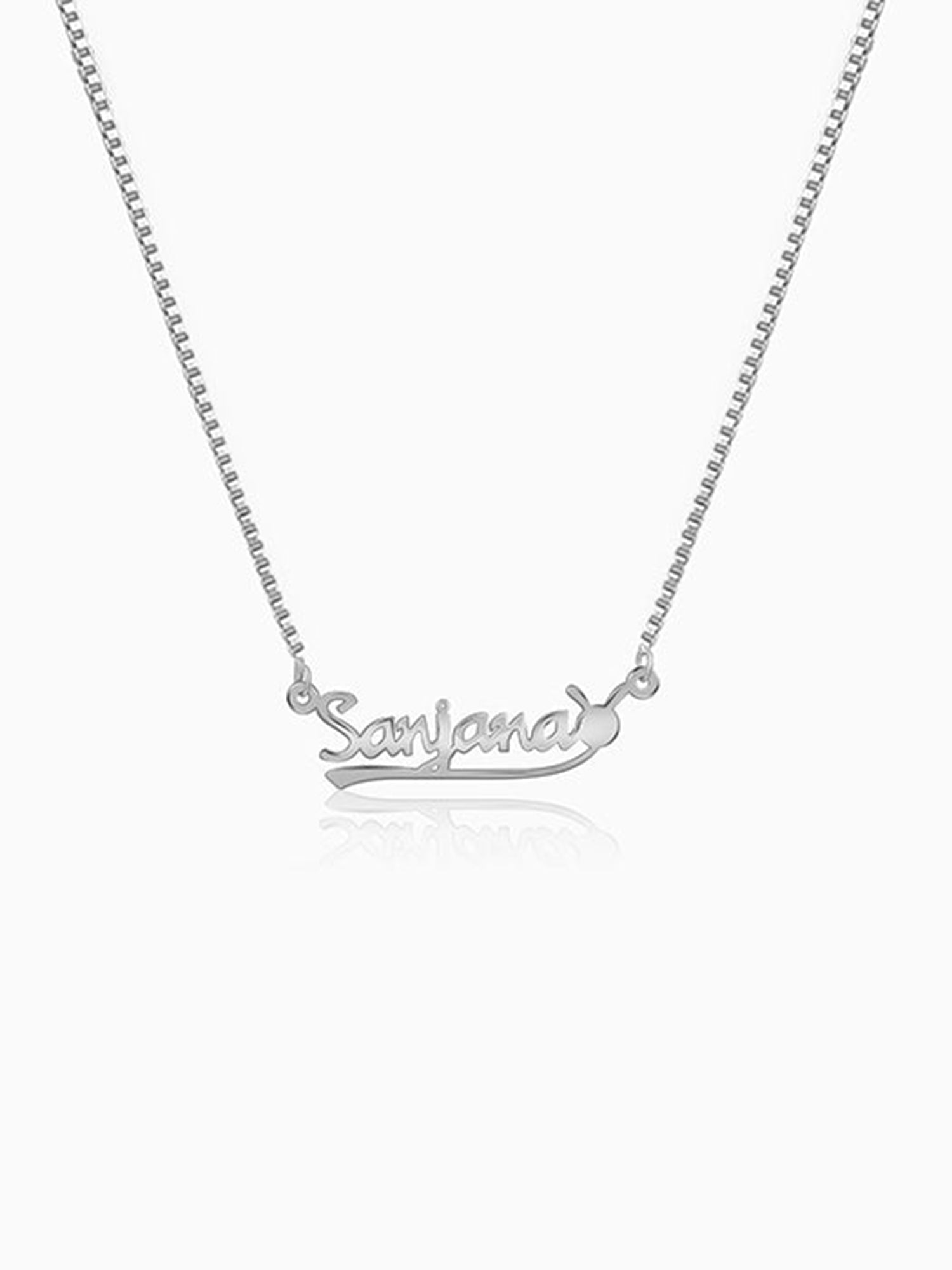 Silver Personalised Bunny Necklace