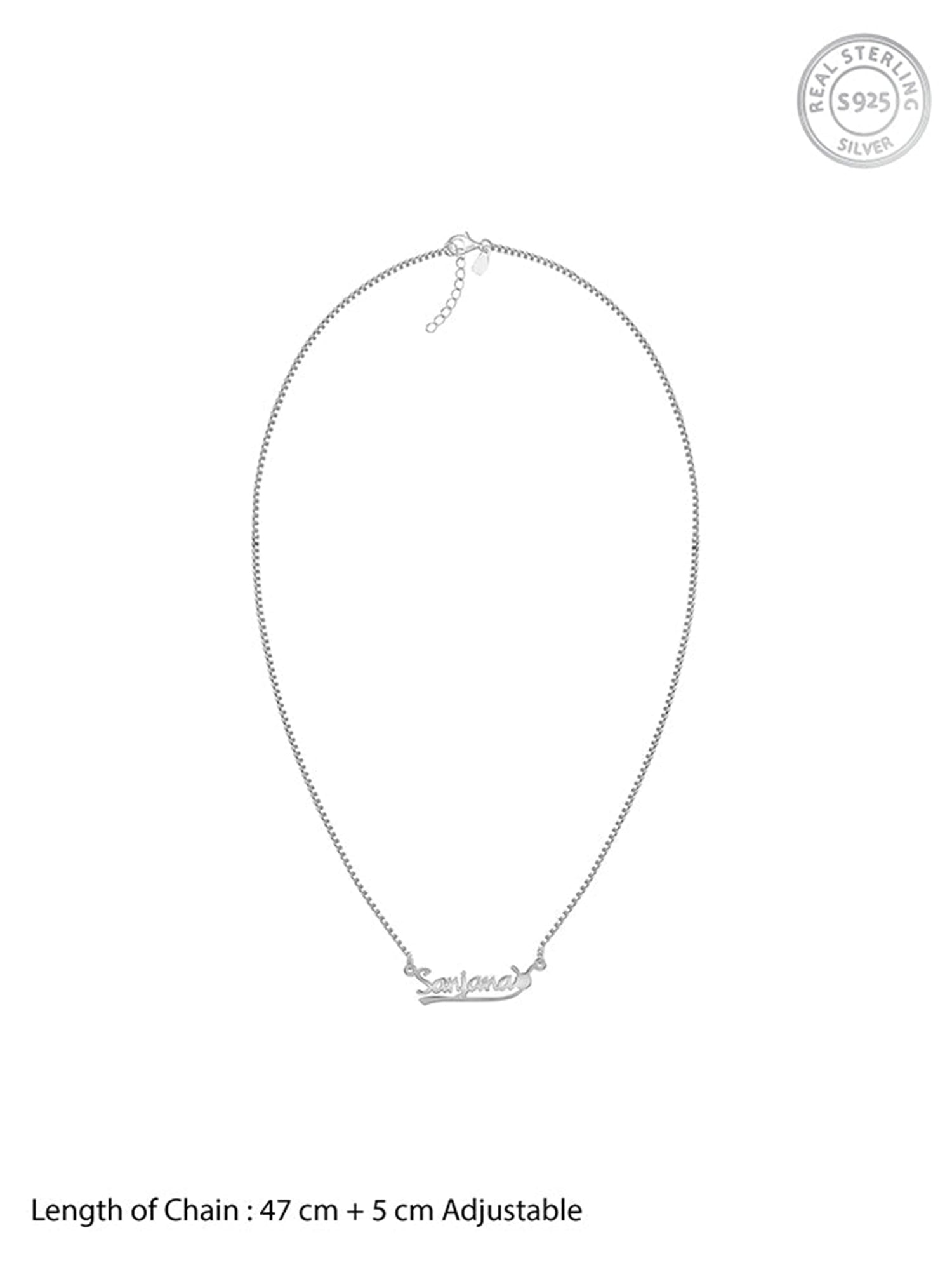 Silver Personalised Bunny Necklace
