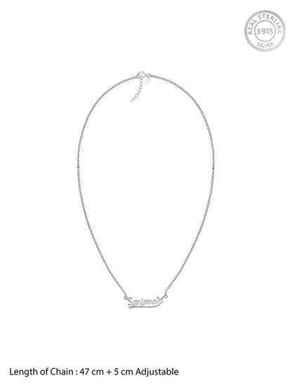 Silver Personalised Bunny Necklace