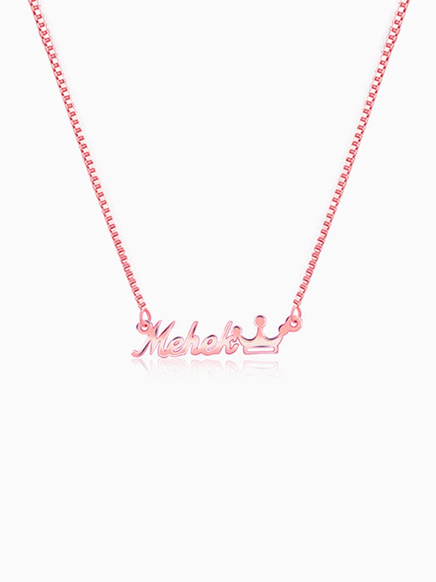 Rose Gold Personalised Queen Necklace