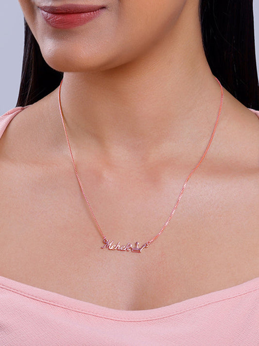 Rose Gold Personalised Queen Necklace