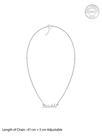 Silver Personalised Queen Necklace