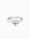 Silver Zircon Classic Ring