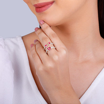 Silver Pinky Faux Stack Ring