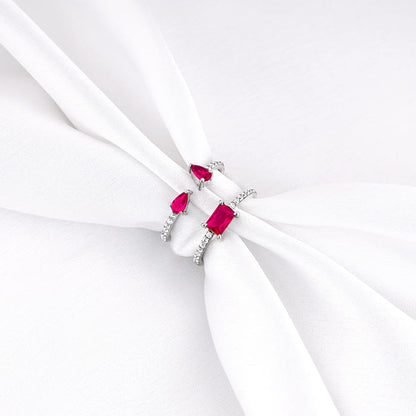 Silver Pinky Faux Stack Ring