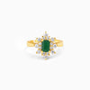 Golden Green Crush Ring