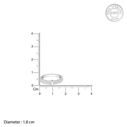 Silver Glistening Grace Ring