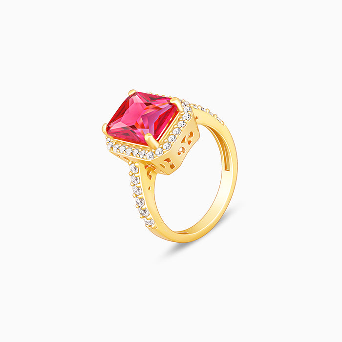 Golden Pink Soul of Love Ring