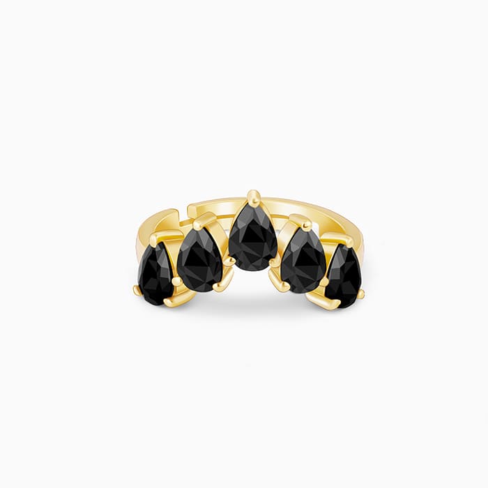 Golden Enchanting Pear Stone Ring - Image 1
