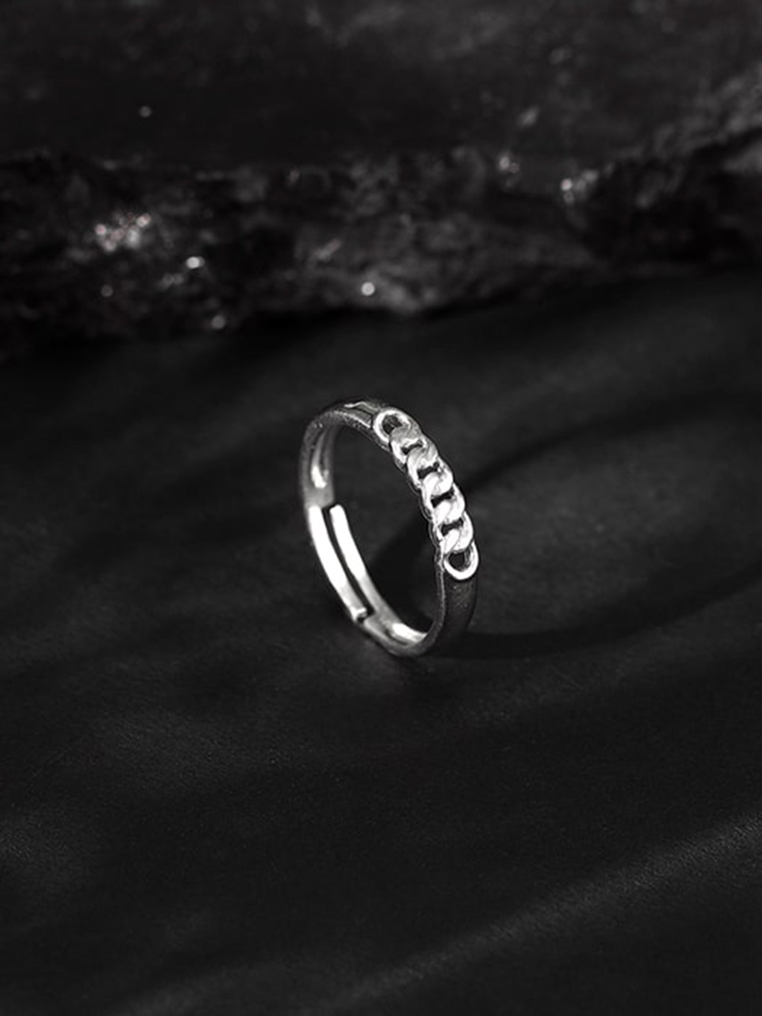 Silver Classic Chain Ring for Him
