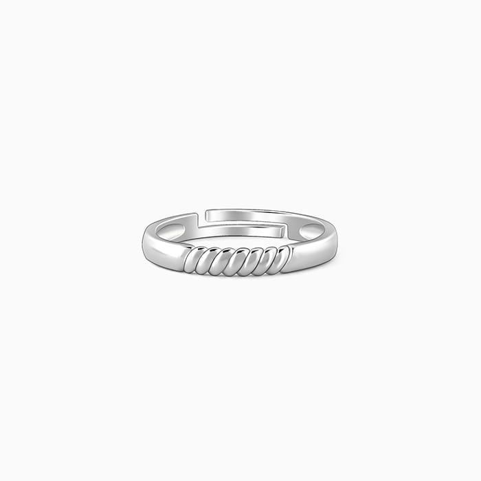 Silver Rope Ring for Him