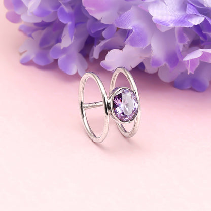 Silver Lavender Love Ring