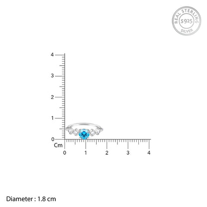 Silver Bold Blue Brilliance Ring