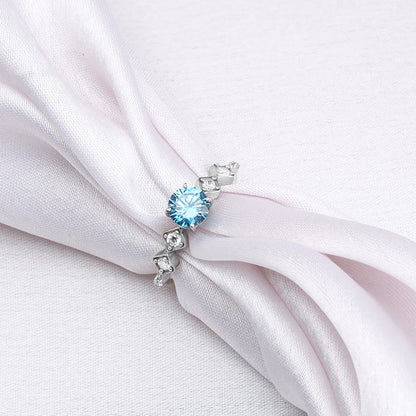 Silver Bold Blue Brilliance Ring