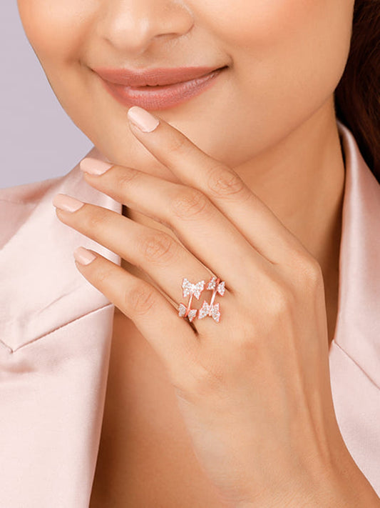 Rose Gold Fluttering Ring