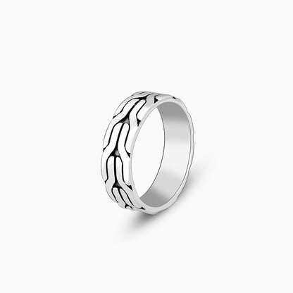 Oxidised Silver Blissful Retreat Ring For Him