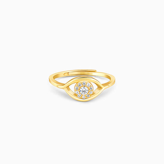 Golden Evil Eye Royale Ring