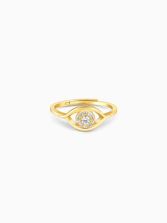 Golden Evil Eye Royale Ring