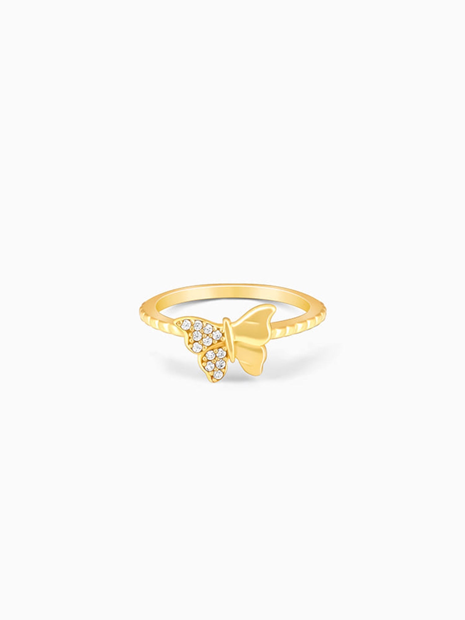 Golden Fluttery Wings Ring