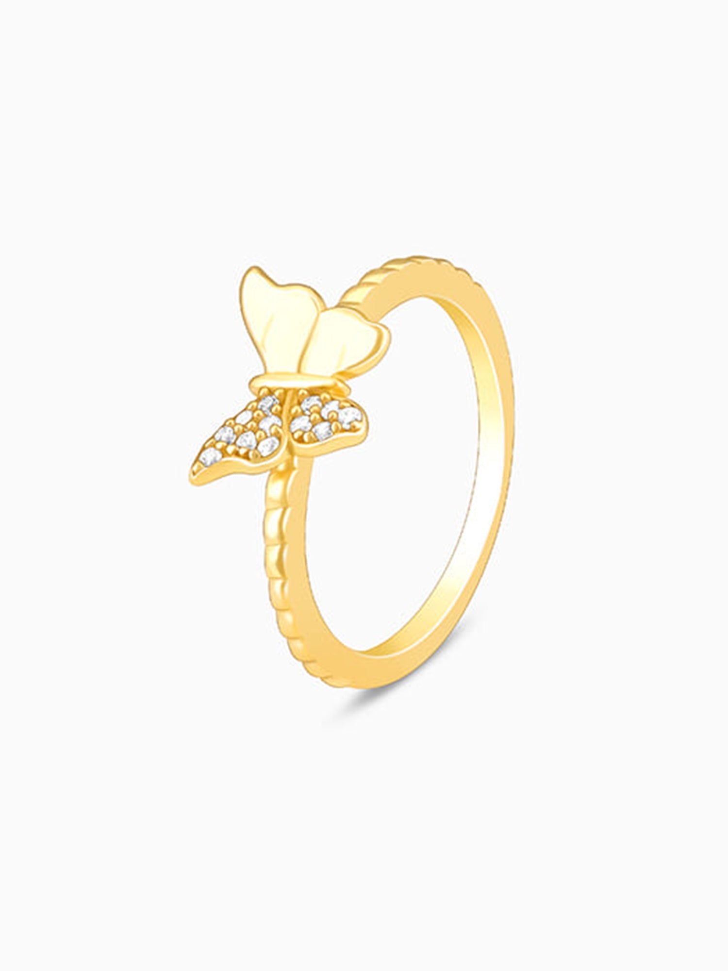 Golden Fluttery Wings Ring