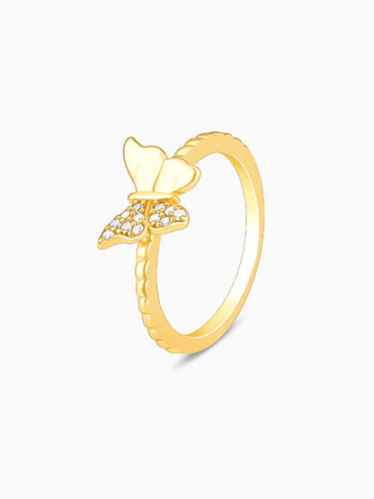 Golden Fluttery Wings Ring