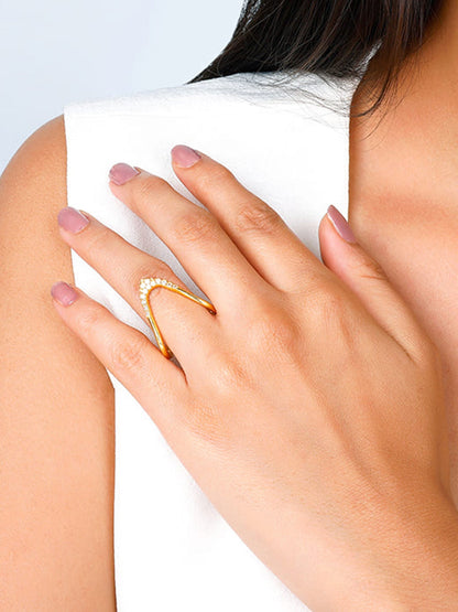 Golden Dreamy Sparkle Vanki Ring