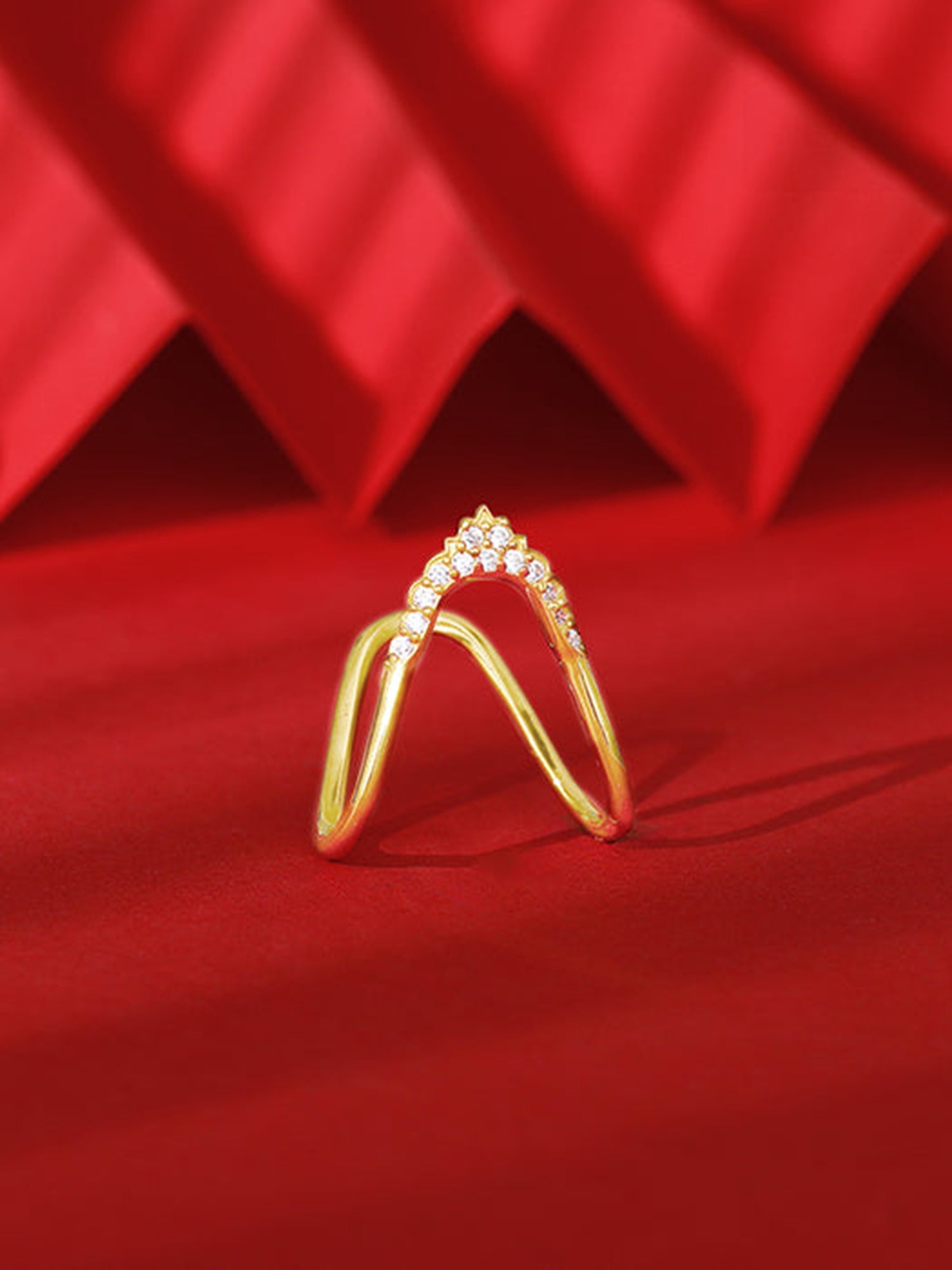 Golden Dreamy Sparkle Vanki Ring
