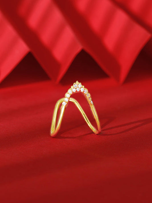 Golden Dreamy Sparkle Vanki Ring