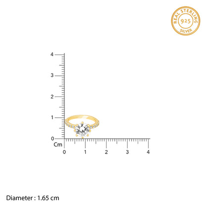 Golden Delightful Zinnia Ring