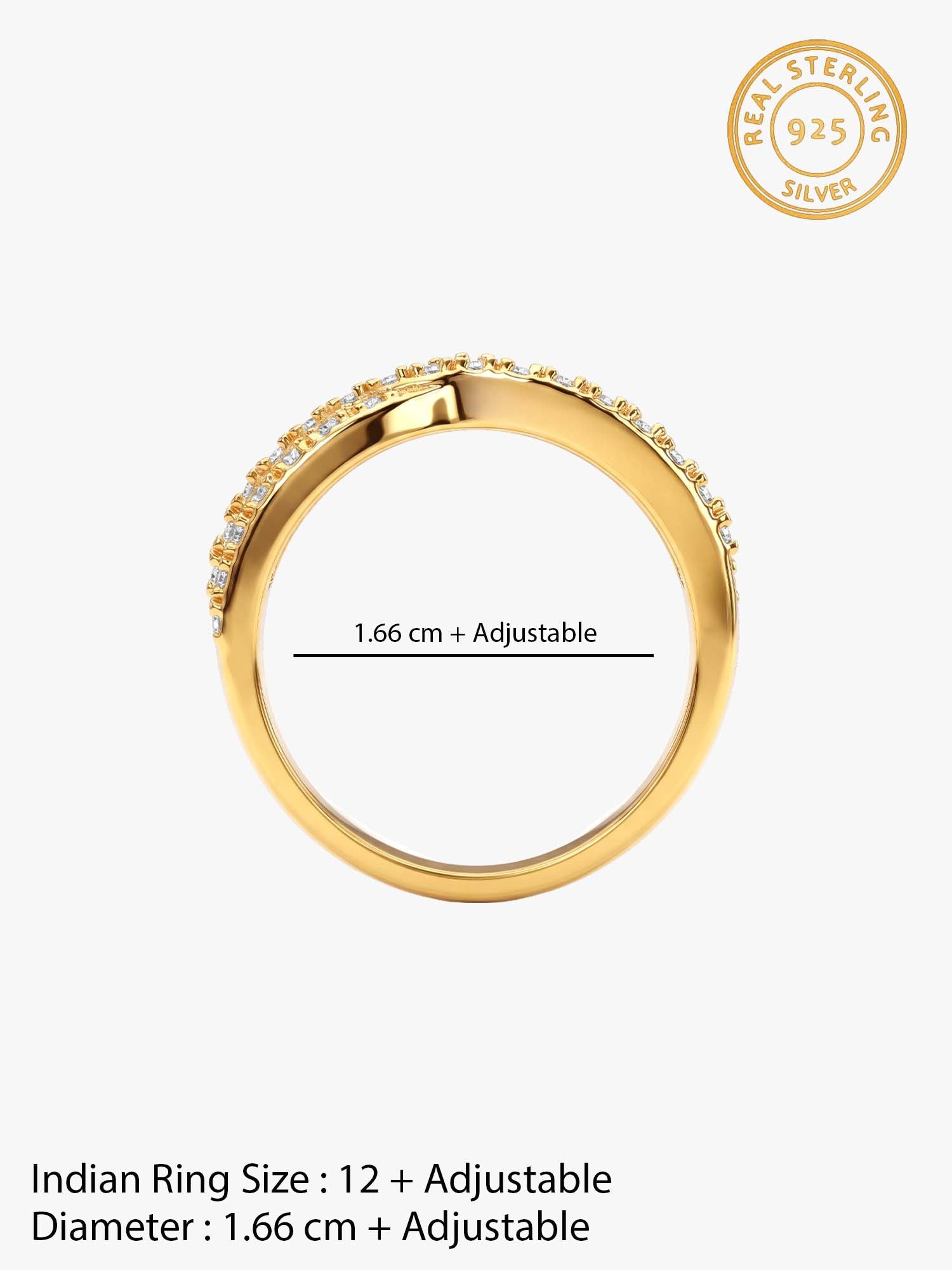 Golden Layered Interweave Ring