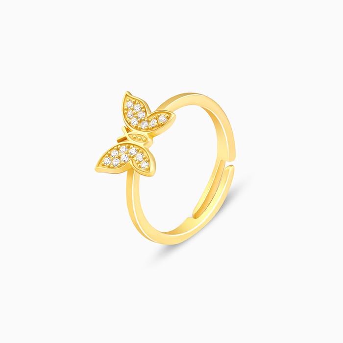 PalmBeach Jewelry Filigree Butterfly Ring in 18k Gold-Plated - Walmart.com