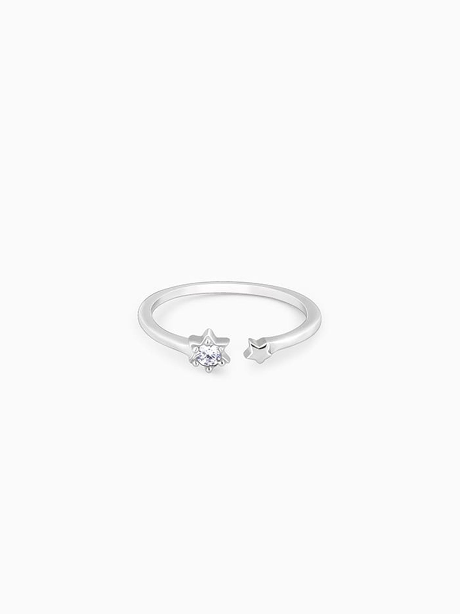Silver Galactic Blaze Ring