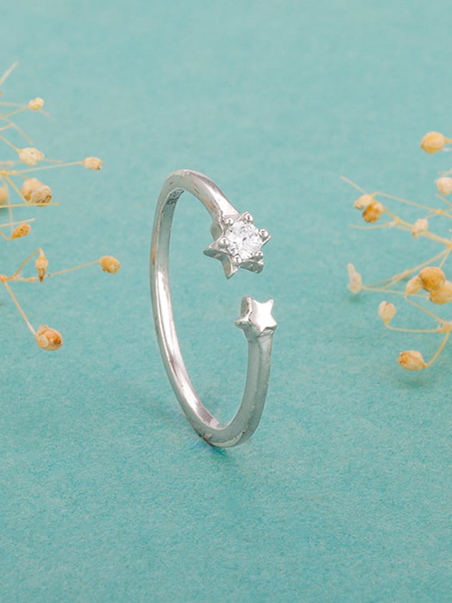 Silver Galactic Blaze Ring