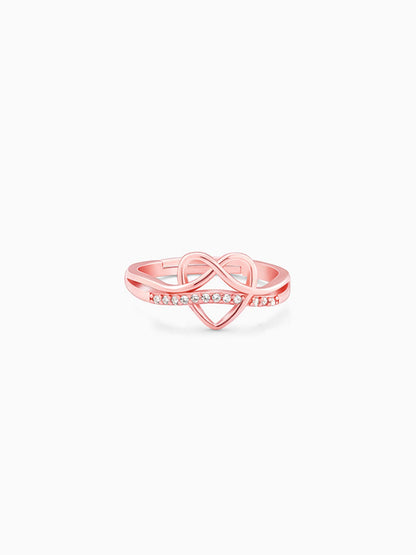 Rose Gold Infinite Heart Ring
