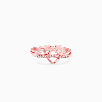 Rose Gold Infinite Heart Ring