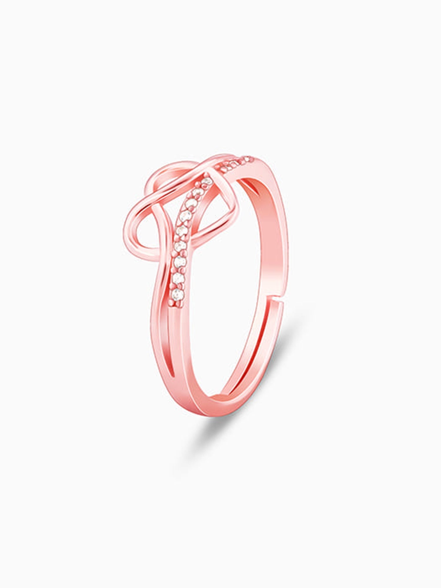 Rose Gold Infinite Heart Ring