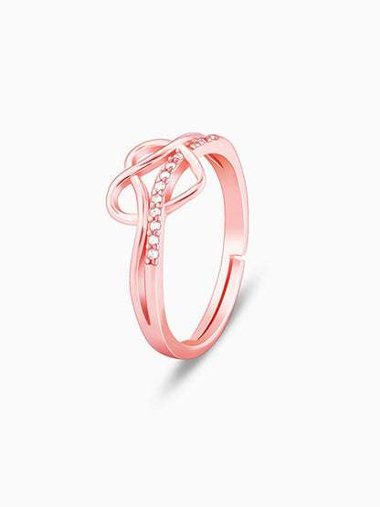 Rose Gold Infinite Heart Ring