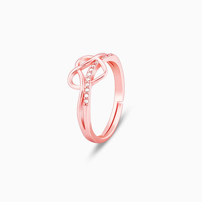 Rose Gold Infinite Heart Ring